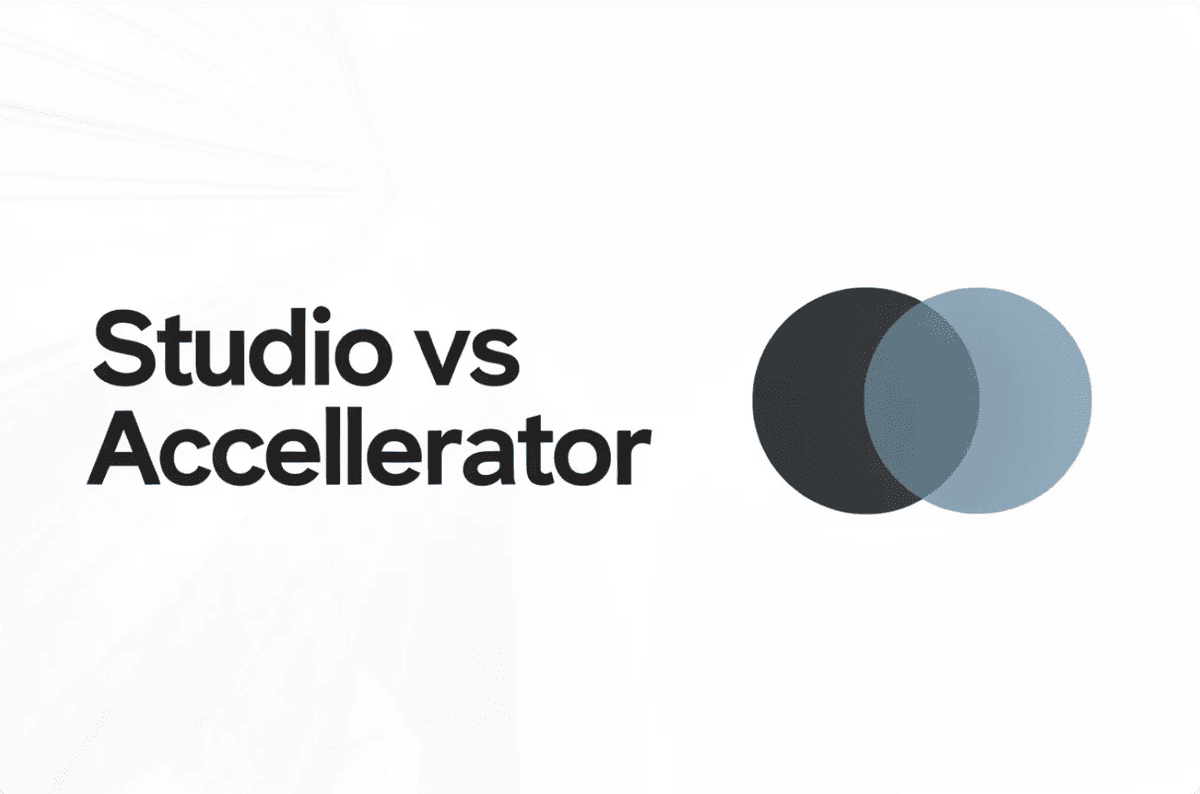 Studio Coment Product Studio vs Accelerator for Startups | Comet Studio | Comet Studio